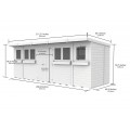 18ft x 6ft Pent Summer Shed