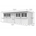 20ft x 6ft Pent Summer Shed