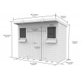 8ft x 4ft Pent Summer Shed