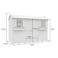 4ft x 10ft Apex Summer Shed