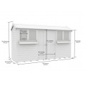 4ft x 12ft Apex Summer Shed