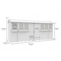 4ft x 16ft Apex Summer Shed