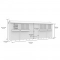 4ft x 18ft Apex Summer Shed