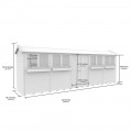 4ft x 20ft Apex Summer Shed