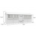 5ft x 20ft Apex Summer Shed