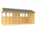 6ft x 16ft Apex Summer Shed