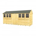 7ft x 16ft Apex Summer Shed