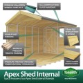 5ft x 16ft Apex Summer Shed