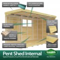 12ft x 5ft Pent Summer Shed