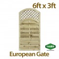 6ft x 3ft European Dome Gate Treated Tanalised