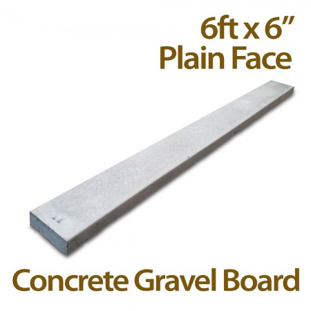 Plain Smooth Concrete Gravel Boards 6ft x 1ft