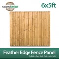 Featheredge Closeboard Fence Panel 6ft x 5ft