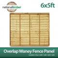 Overlap Waney Fence Panel 6ft x 5ft