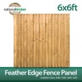 Featheredge Closeboard Fence Panel 6ft x 6ft