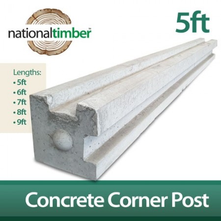 Concrete Reinforced Corner Posts 5ft