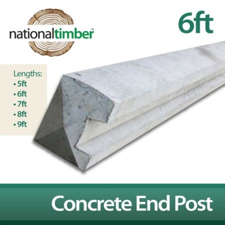 Concrete Reinforced End Posts 6ft
