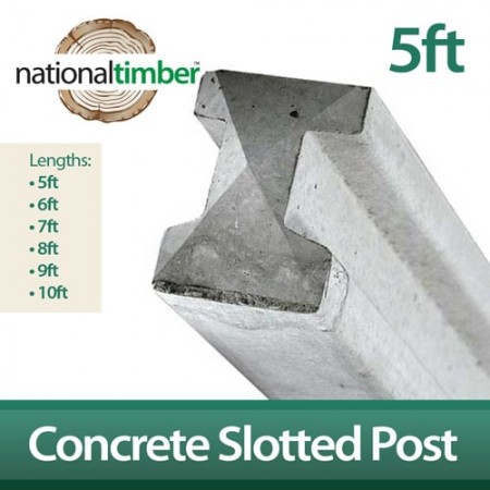 Concrete Reinforced Slotted Posts 5ft