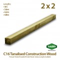 C16 Construction Timber Tanalised Structural Wood 2x2 at 3.6m