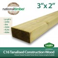 C16 Construction Timber Tanalised Structural Wood 3x2 at 4.2m