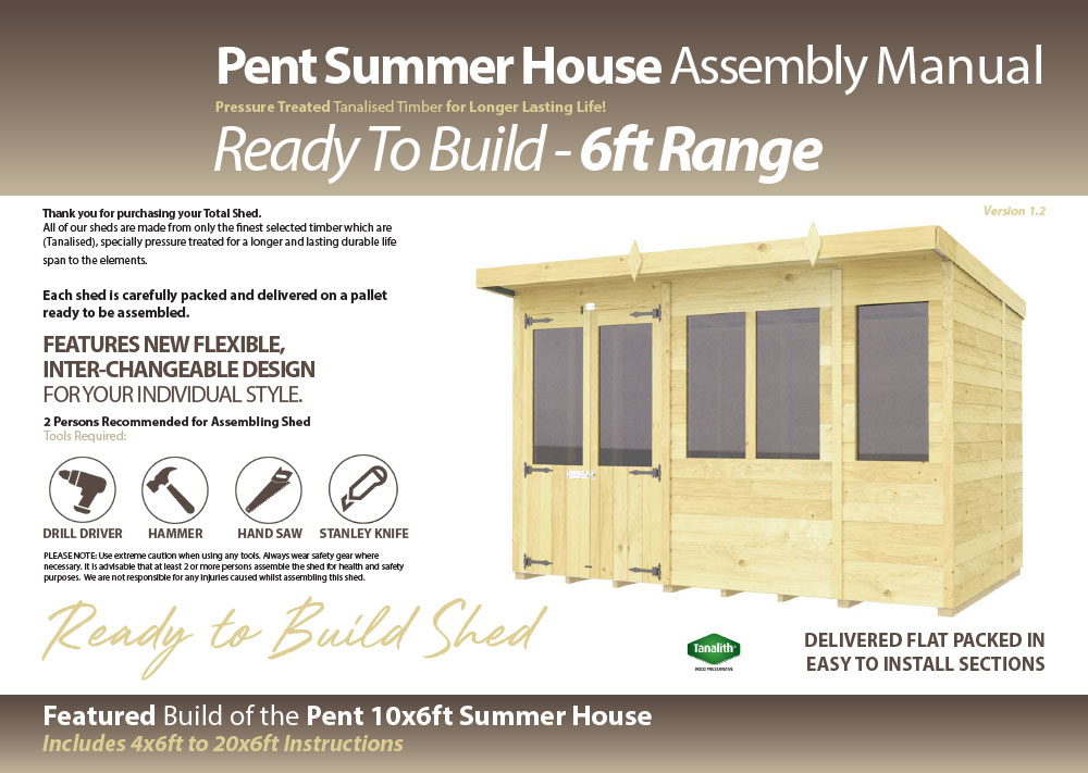 6ft Summer House assembly guide